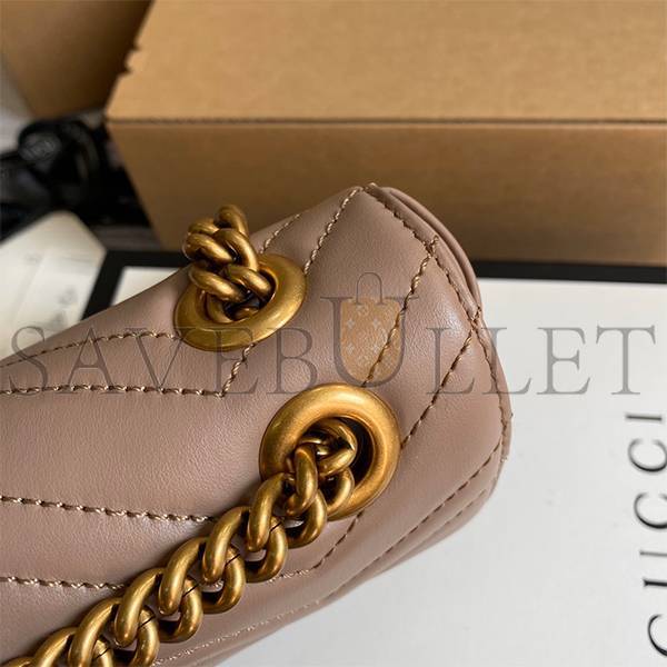 GUCCI MARMONT MATELASSÉ MINI BAG ‎446744 DTDIT2 （23*14*6cm）